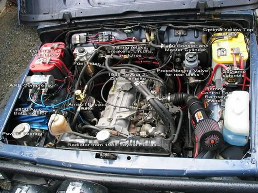 toyota 22r swap into suzuki samurai #3