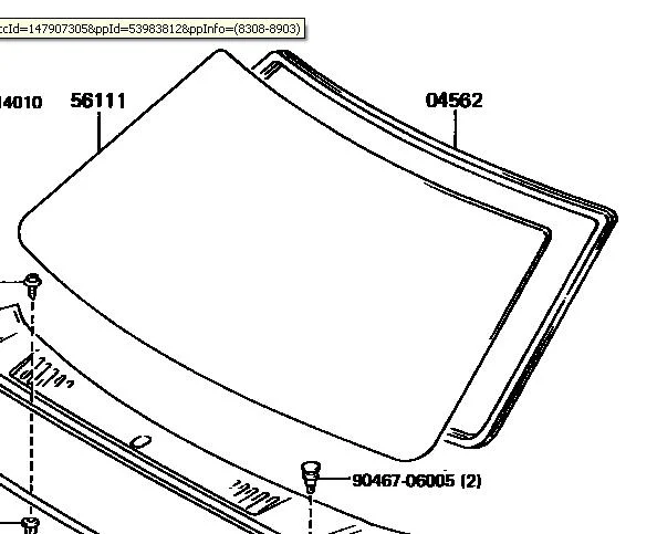 1985 toyota pickup windshield molding #1