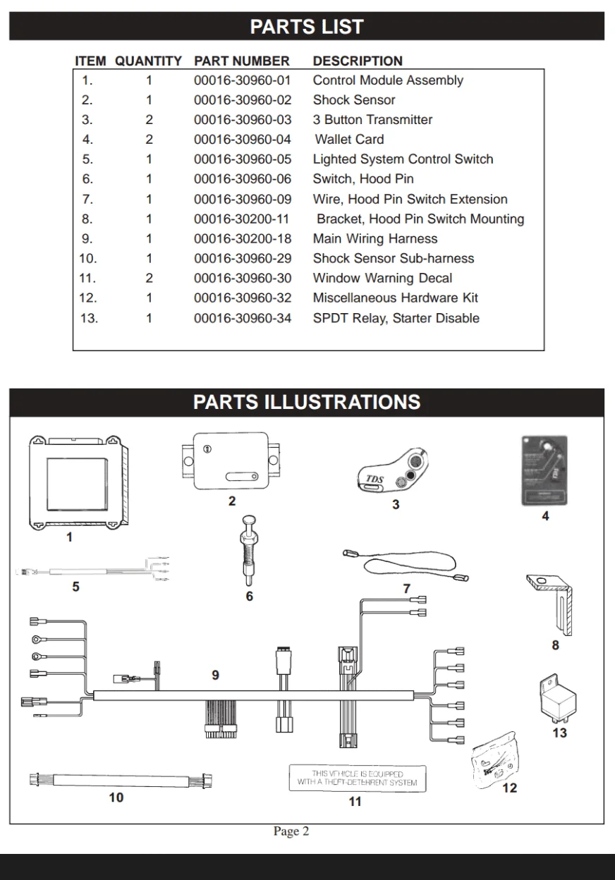 toyota tds alarm system #7