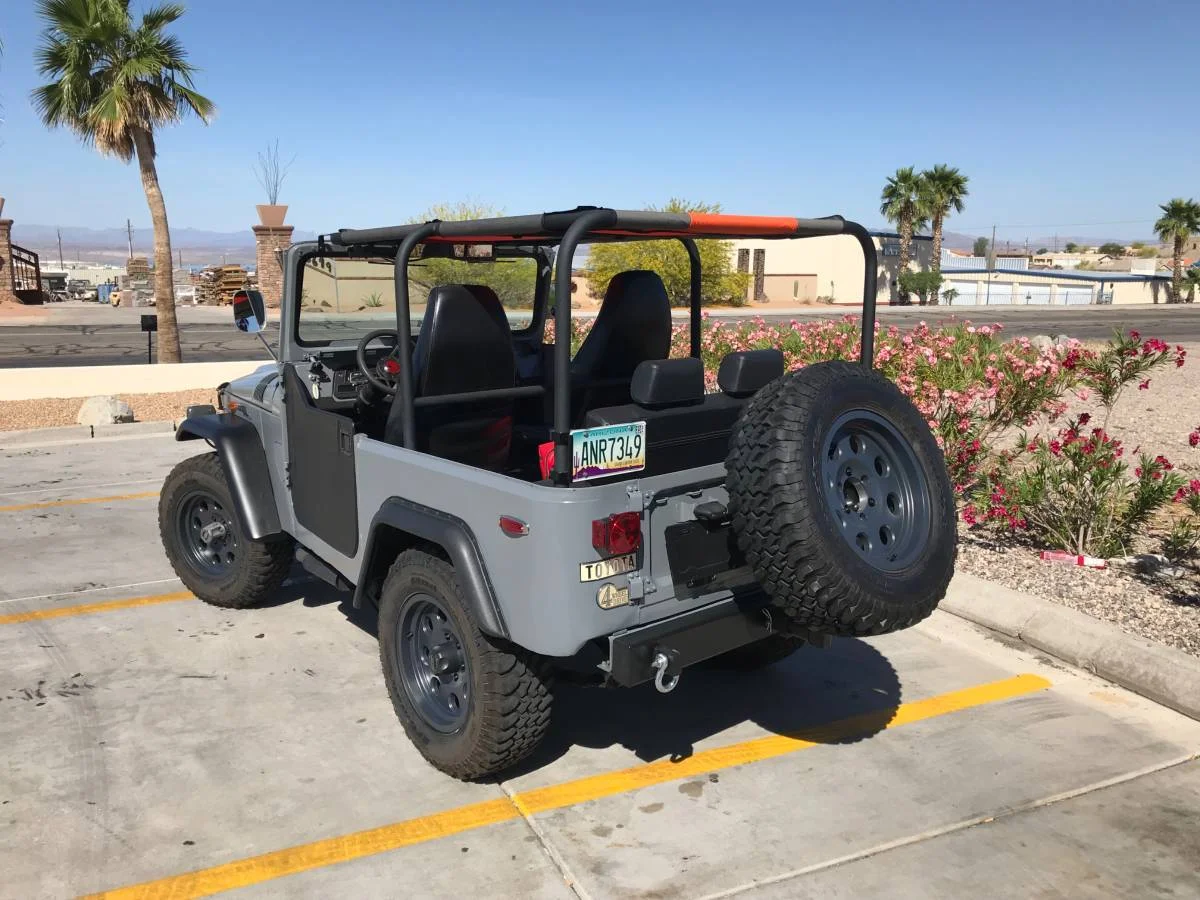 1972 Mojave County FJ40 - bad choice on running lights and tail lights no hard top Grey