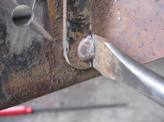 Frame Rivet Removal Not So Bad Ih8mud, How To Remove Rivets From Metal Bed Frame