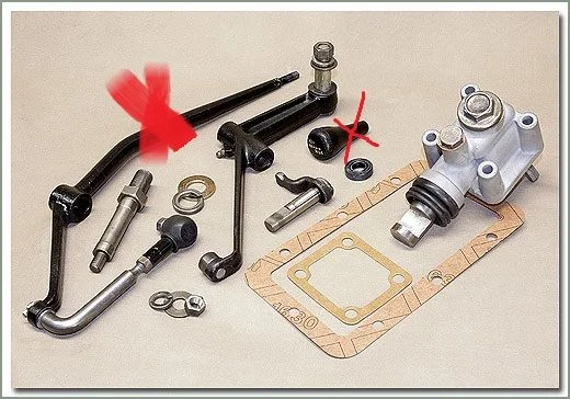 FJ40 transfercase linkage and shift assy.