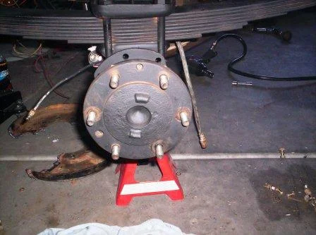 11 After wheel studs have been replaced, and outer axle sanded and painted.webp