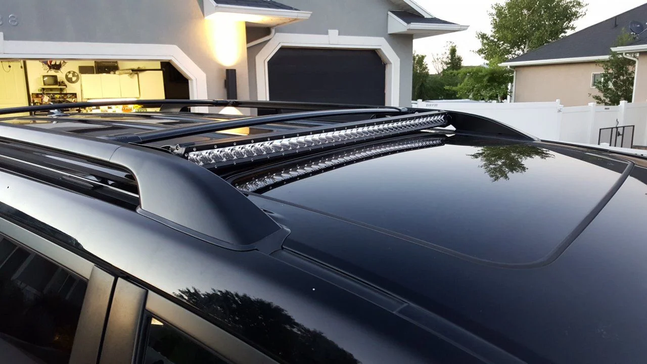 Discreet 40" LED Lightbar on Factory Roof Rack | IH8MUD Forum