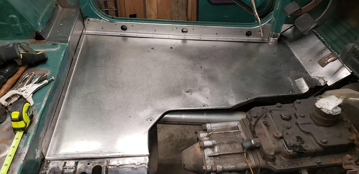 FJ40 Stainless Front Floor with inner Rocker installed