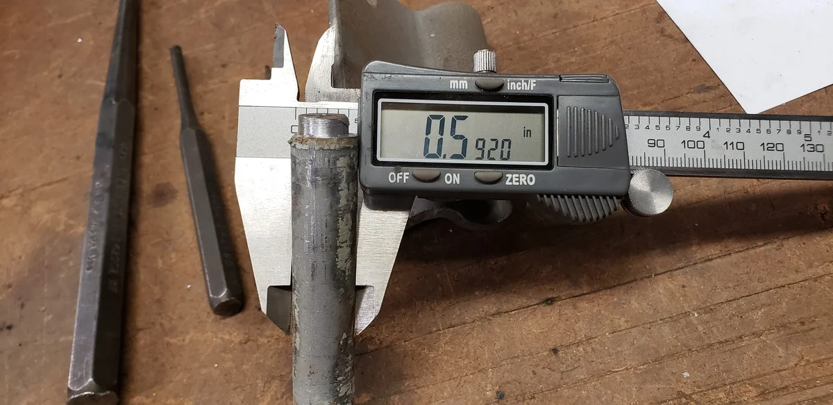 FJ40 Bib Hinge - Pin diameter.