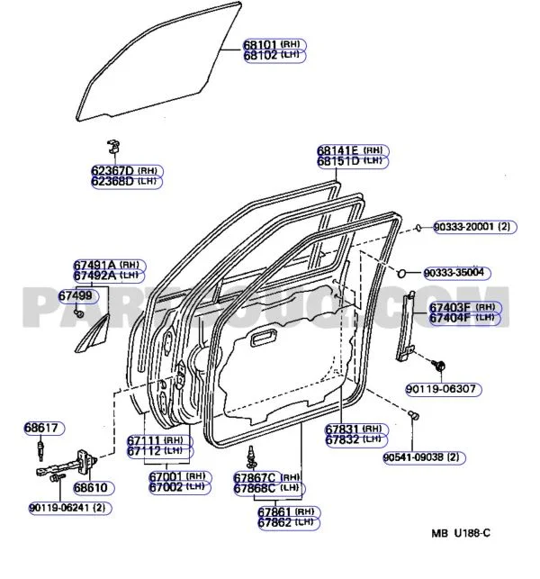 80 Series Front door parts diagram.webp