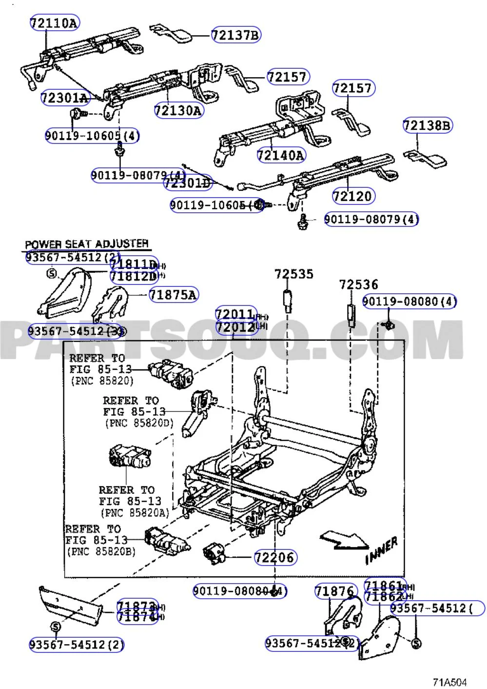 80 Series Front seat tracks.webp