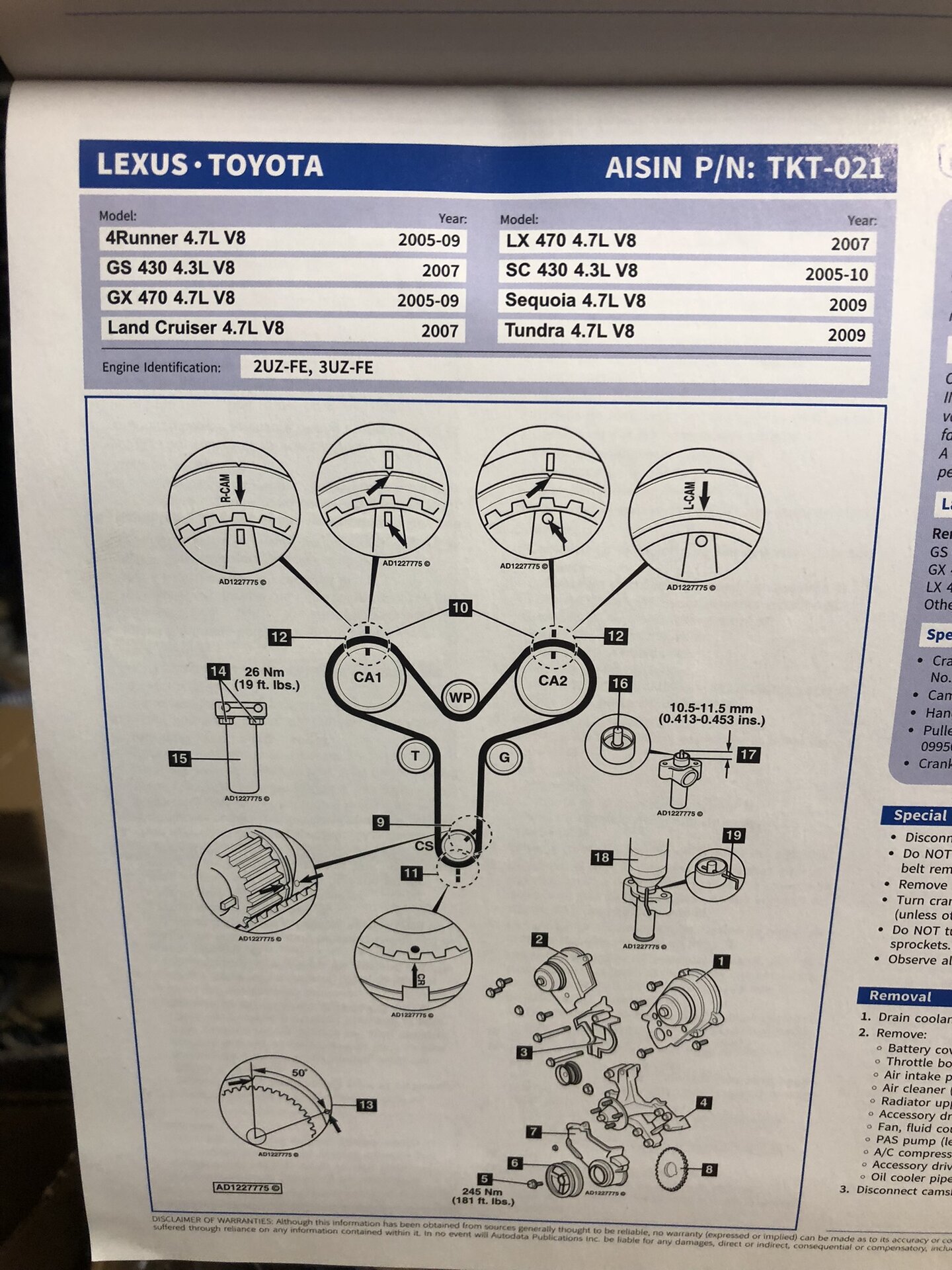 Aisin Timing Belt Kit for 4.7L.jpeg