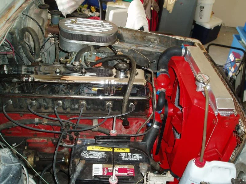 aluminum radiator installed.webp