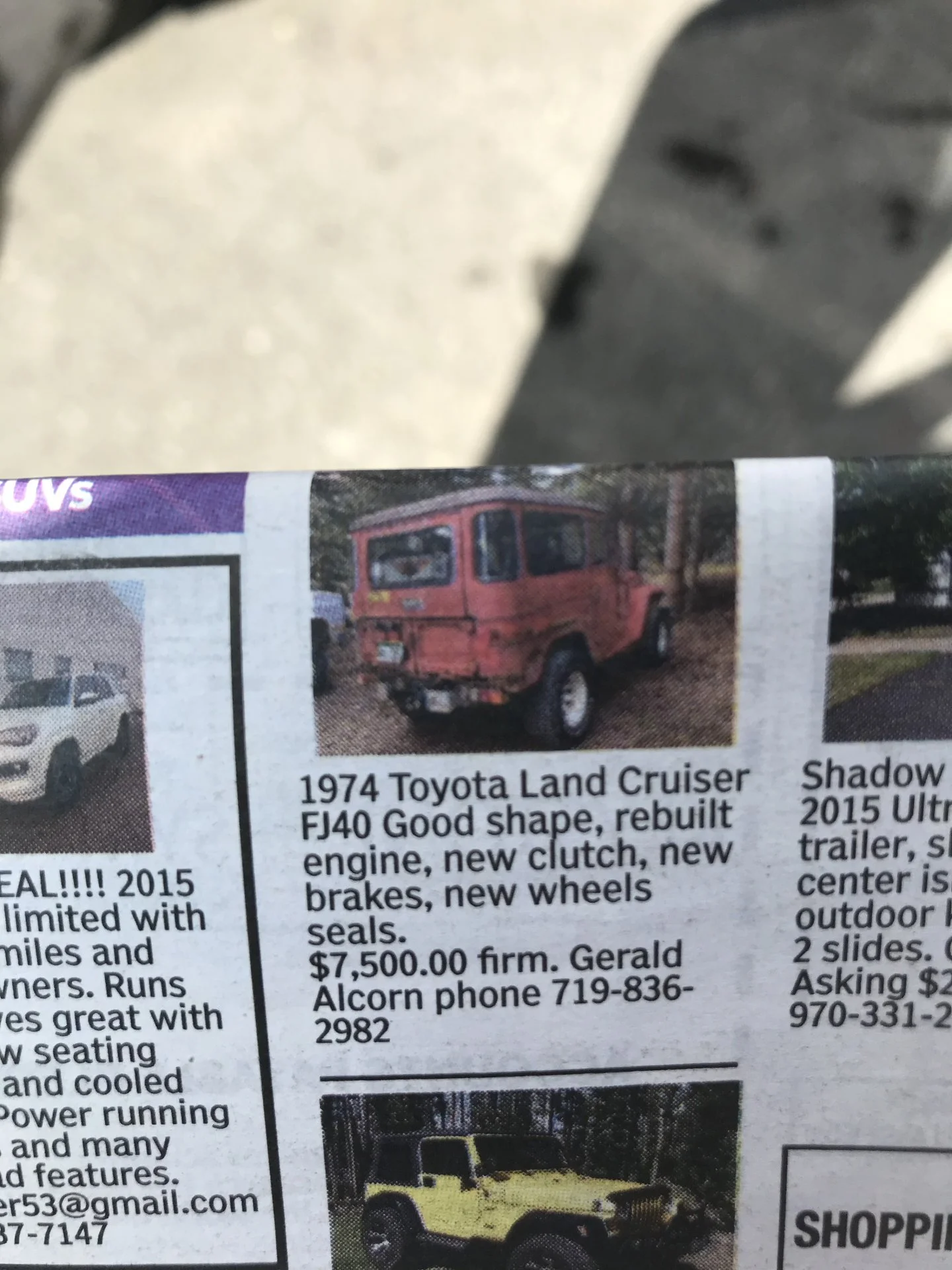 1970 fj40  classified ad