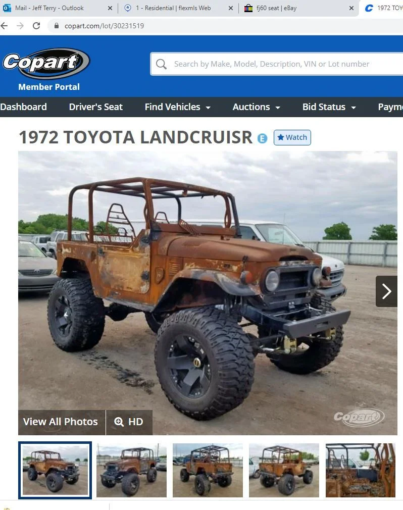 Tampa Fla: 1972 Land Cruiser Insurance Auction