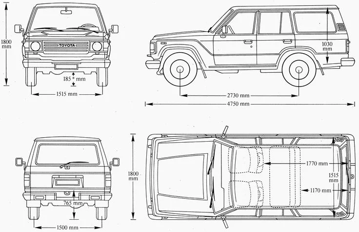 dimensions diagram fj60مخطط ابعاد لاندكروزر.webp