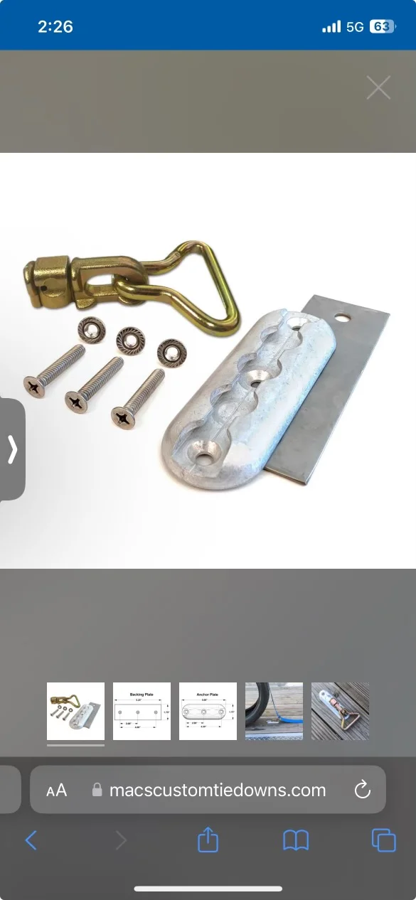 Double Stud Anchor Plate Kit with Idler - 1.5 Fastener  Mac's Custom Tie-Downs.webp