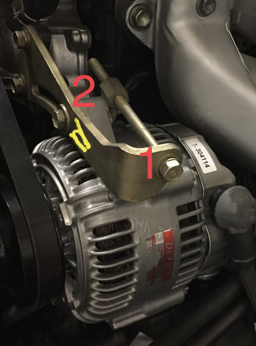 Alternator belt outlet loose