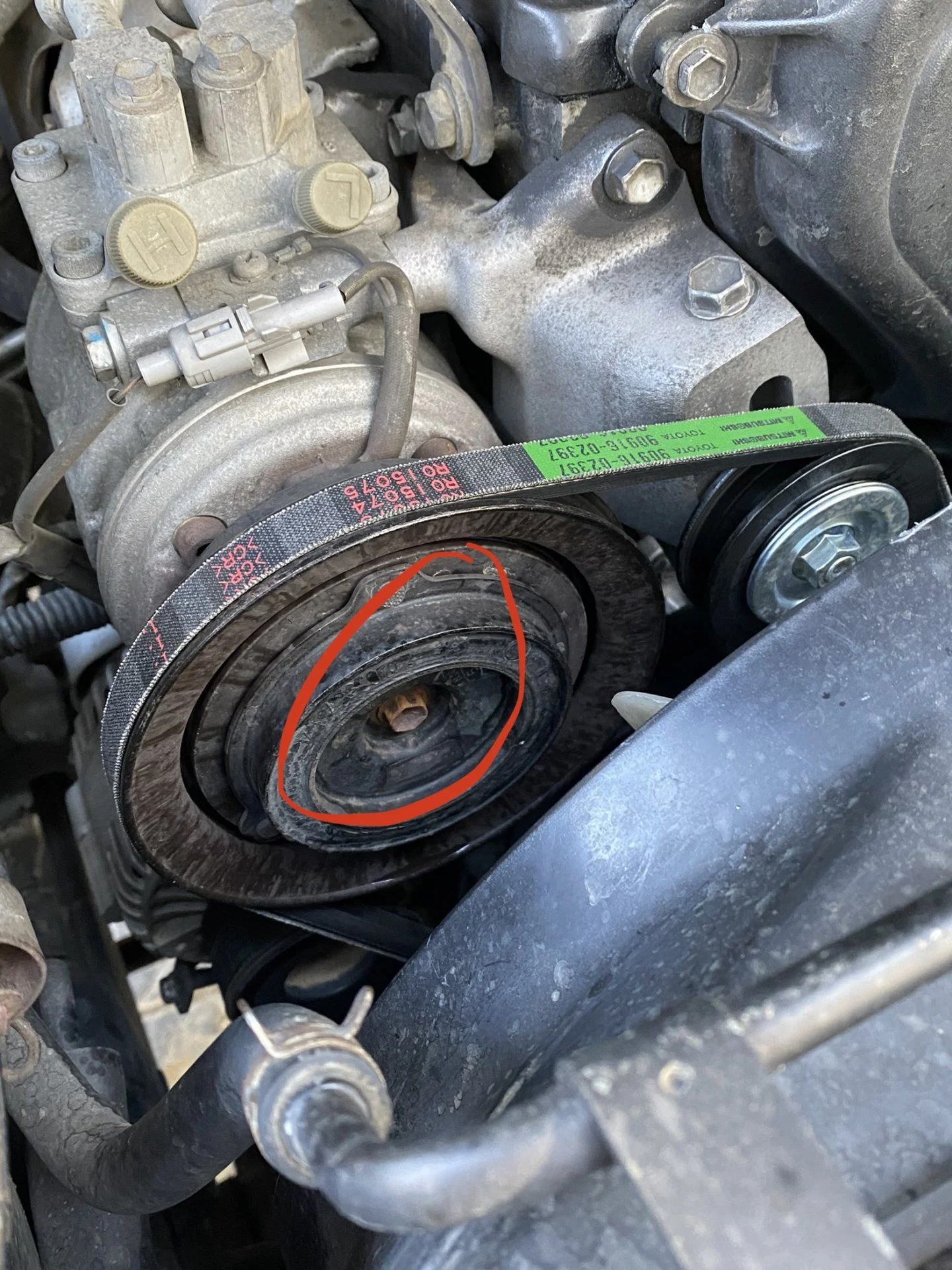 Ac belt squeal top