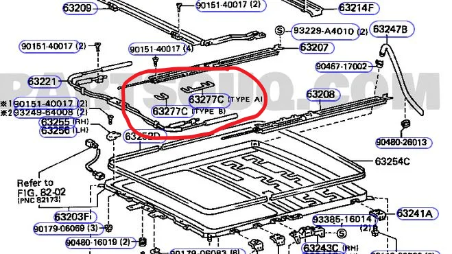 FZJ80 sunroof glass shims.webp