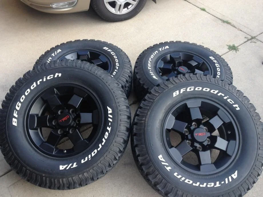 For Sale 5 Trd 16 Black Fj Wheels And Tires Ih8mud Forum