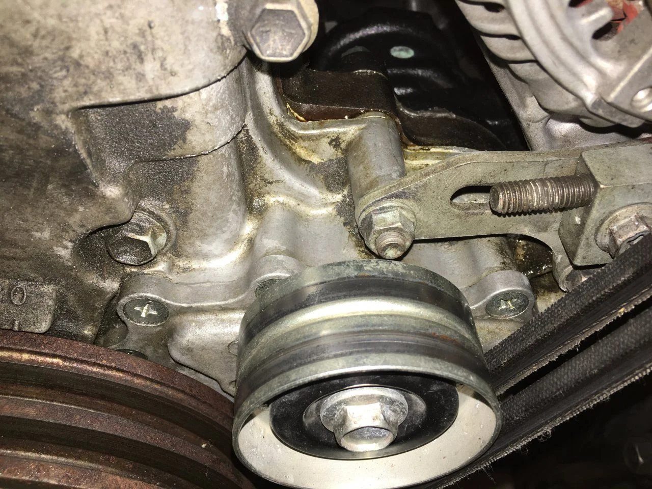 Timing chain cover oil leak what else do I do when I fix this leak