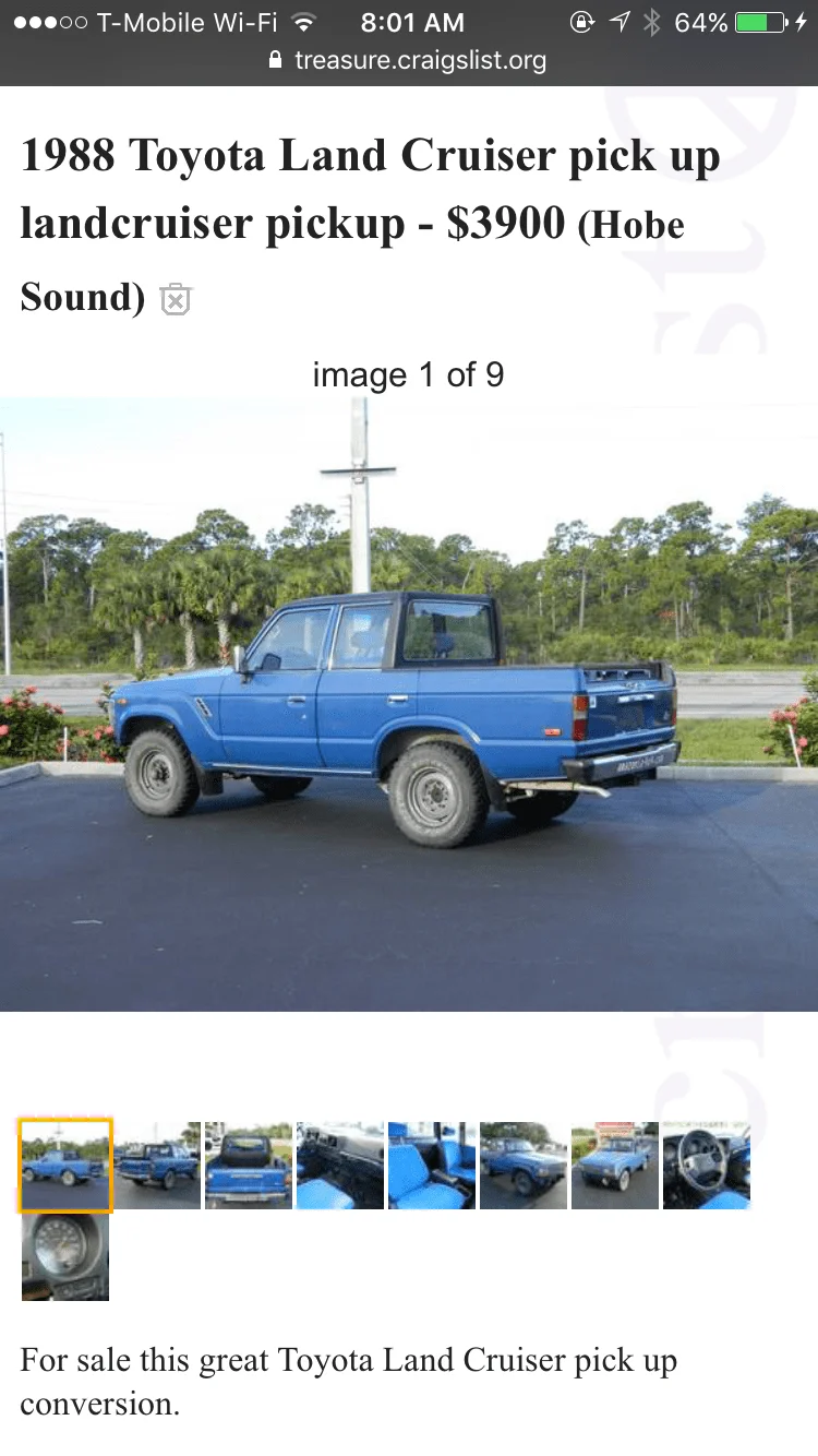 FJ62 DIY UTE! One of a kind