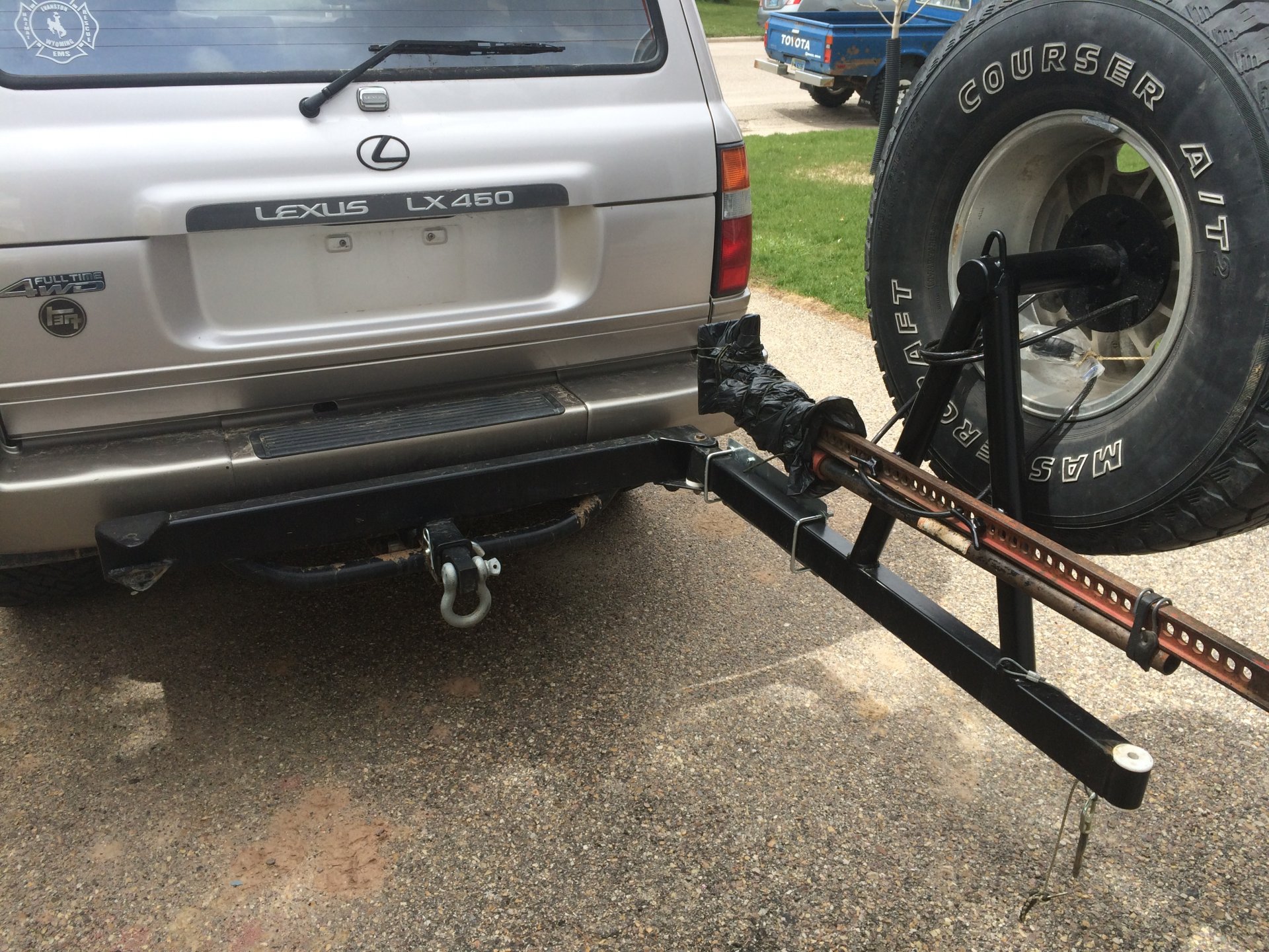 For Sale - Hitch Mounted Swingout Spare Tire Carrier | IH8MUD Forum Spare Tire Hitch Mount Swing Away Carrier