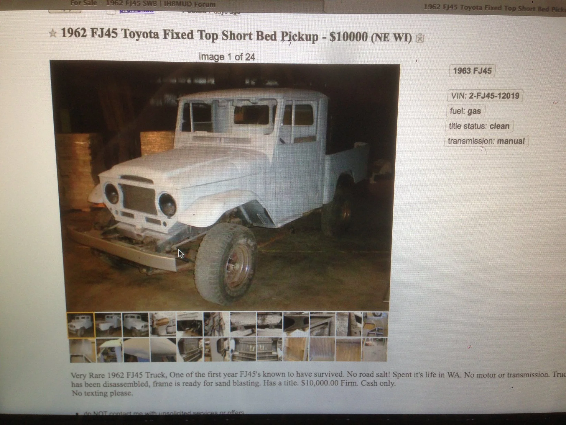 1962 FJ45 SWB