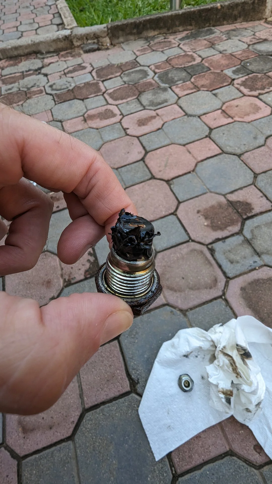 metal shavings drain plug.webp