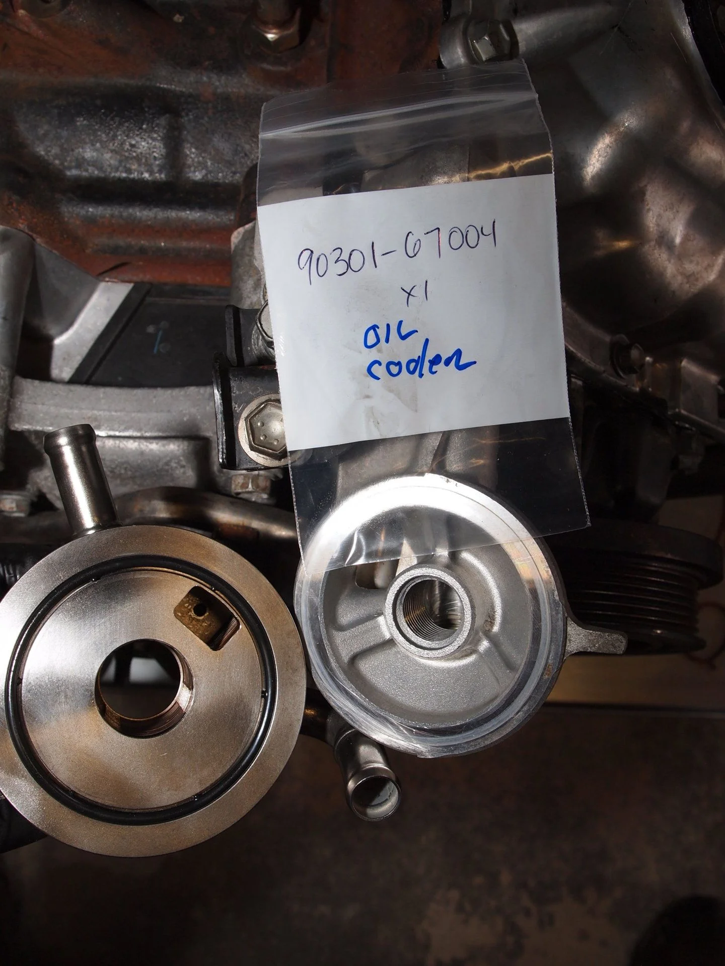 Oil cooler, filter bracket & hose (4).webp