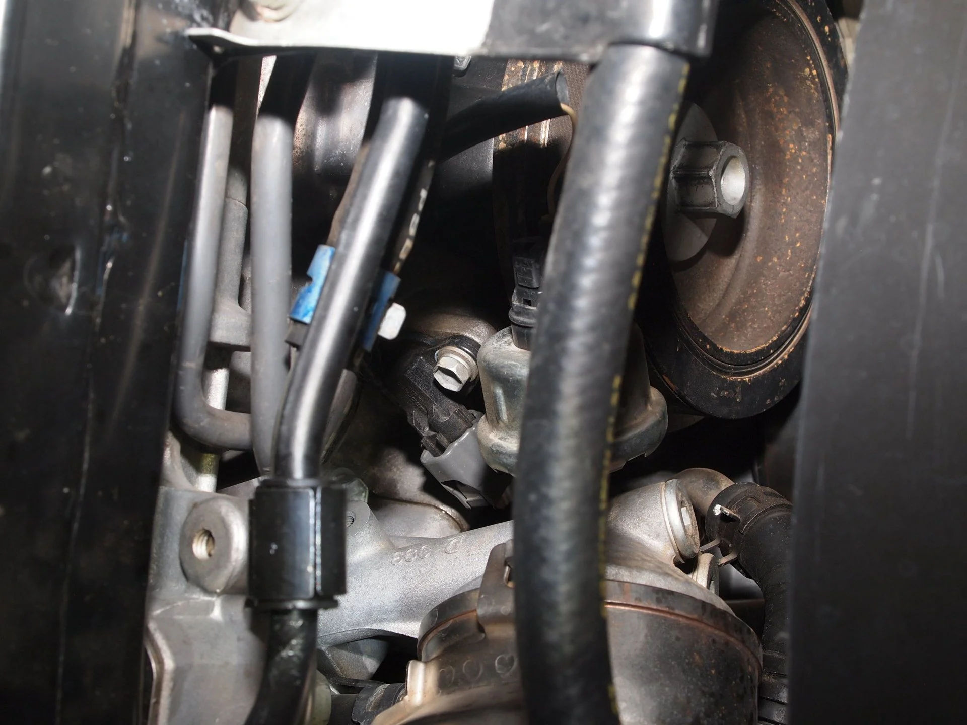 Oil filter bracket after fix and first cleaning.  Recleaned and will inspect again (1).webp