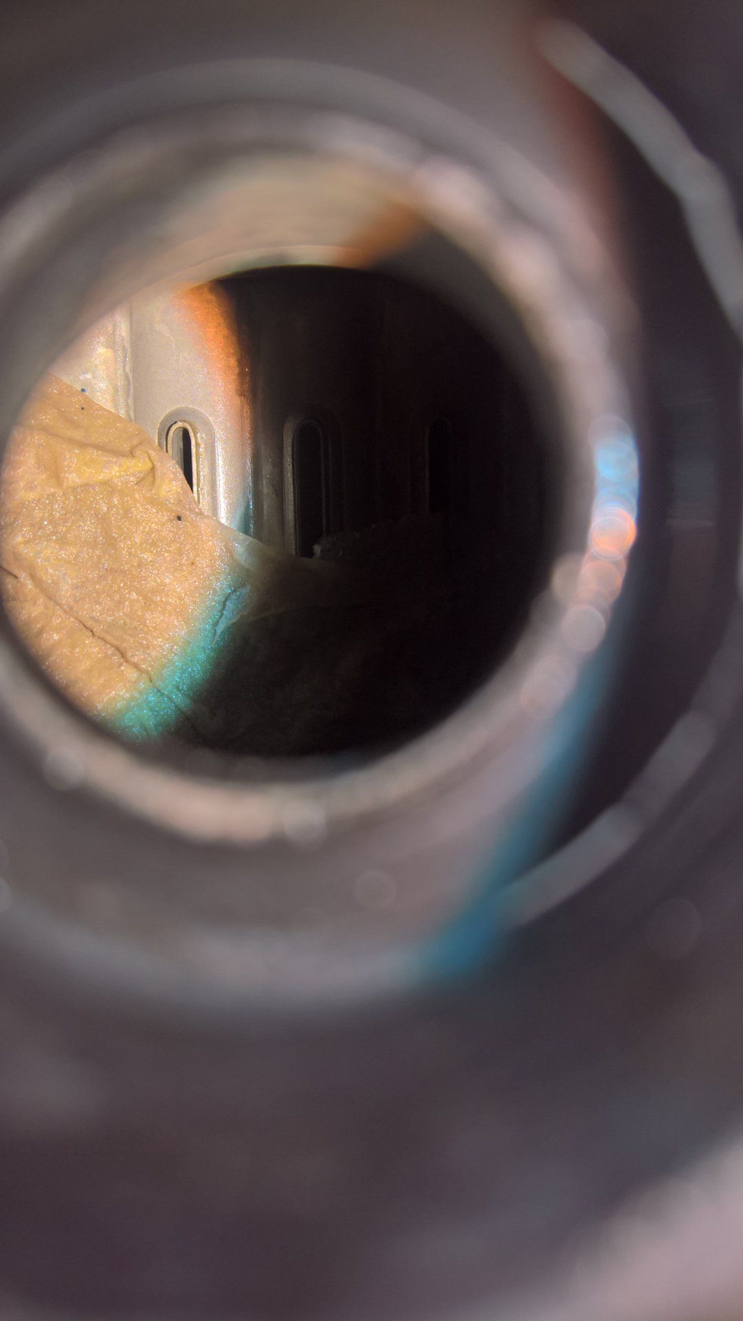Paper towel inside radiator.jpg