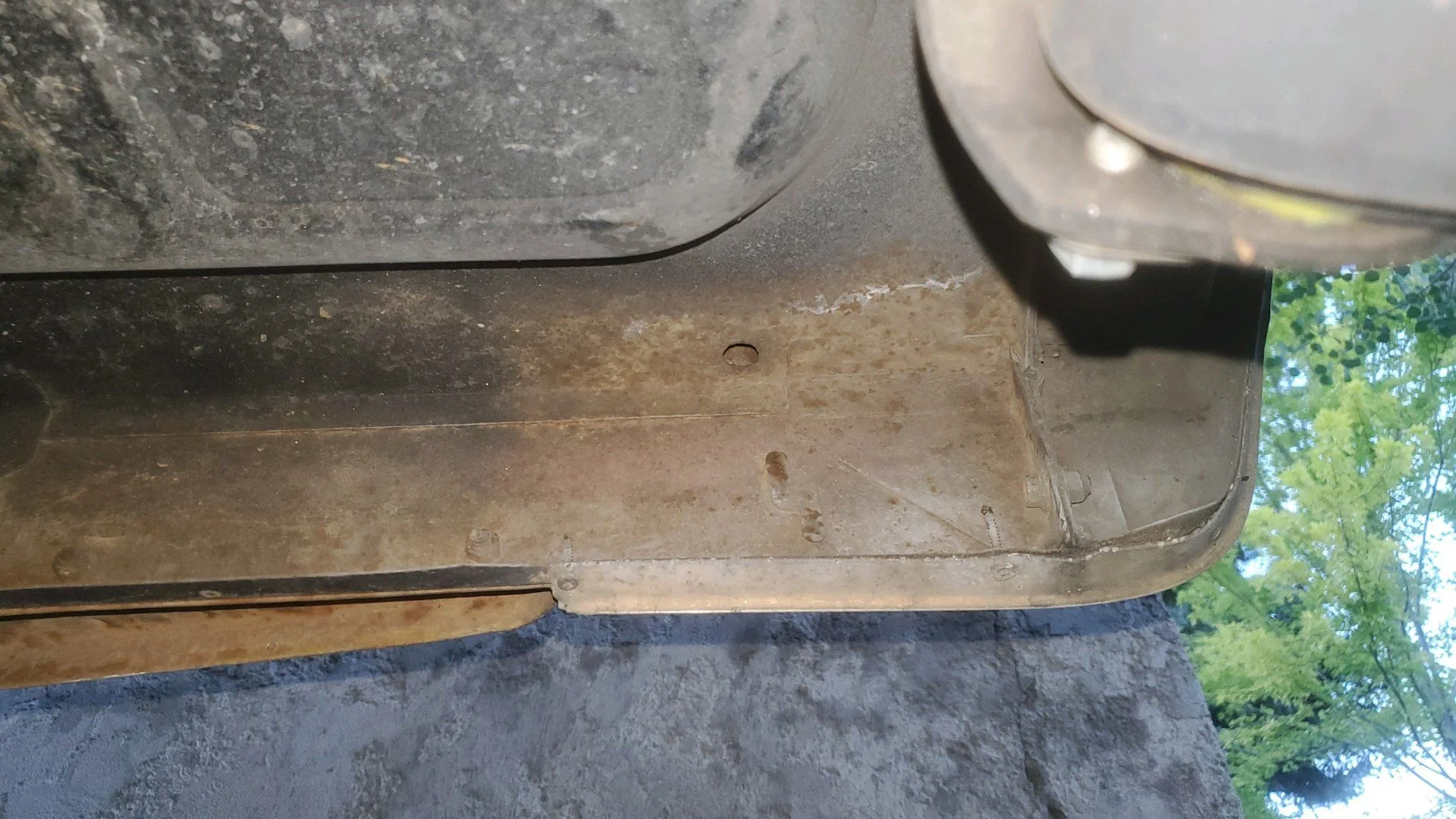 Passenger side dogleg, from underneath.webp