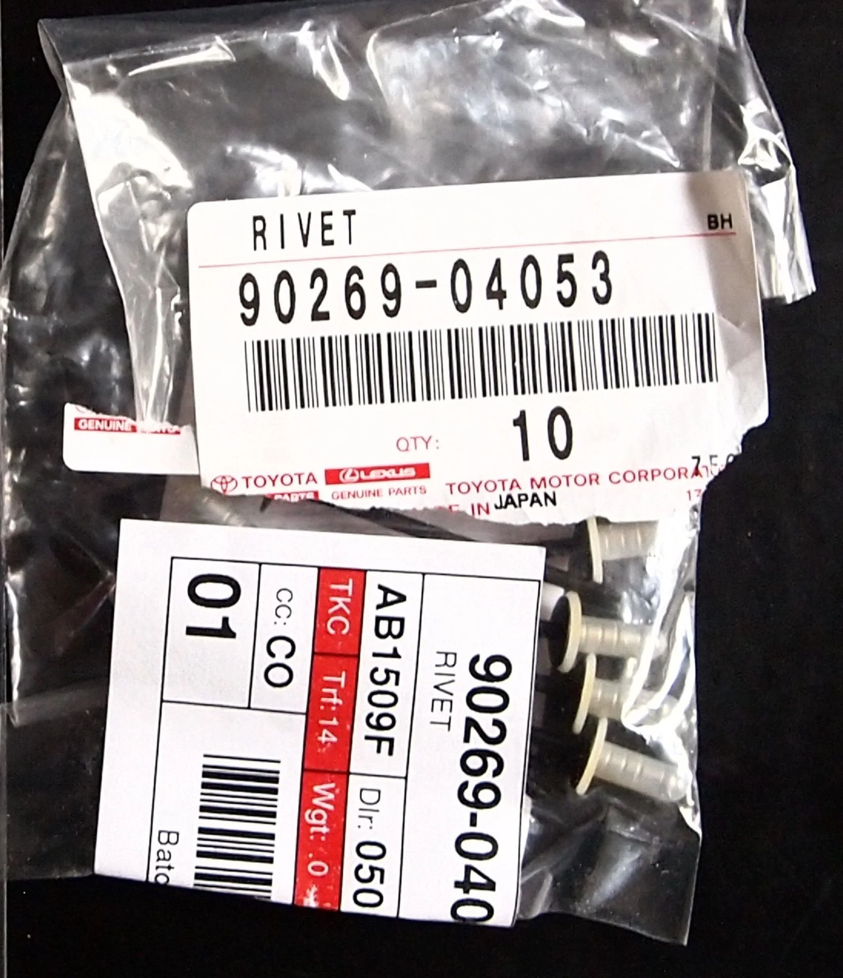 Rivets OEM side molding windshield.webp