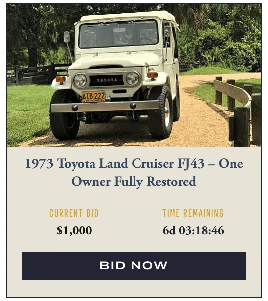 FJ43, Second Daily auction, not mine
