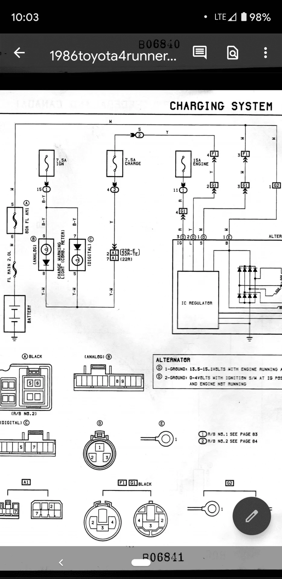 toyota alternator wiring diagram