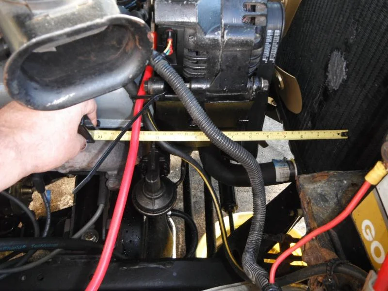 space between radiator and water pump.webp