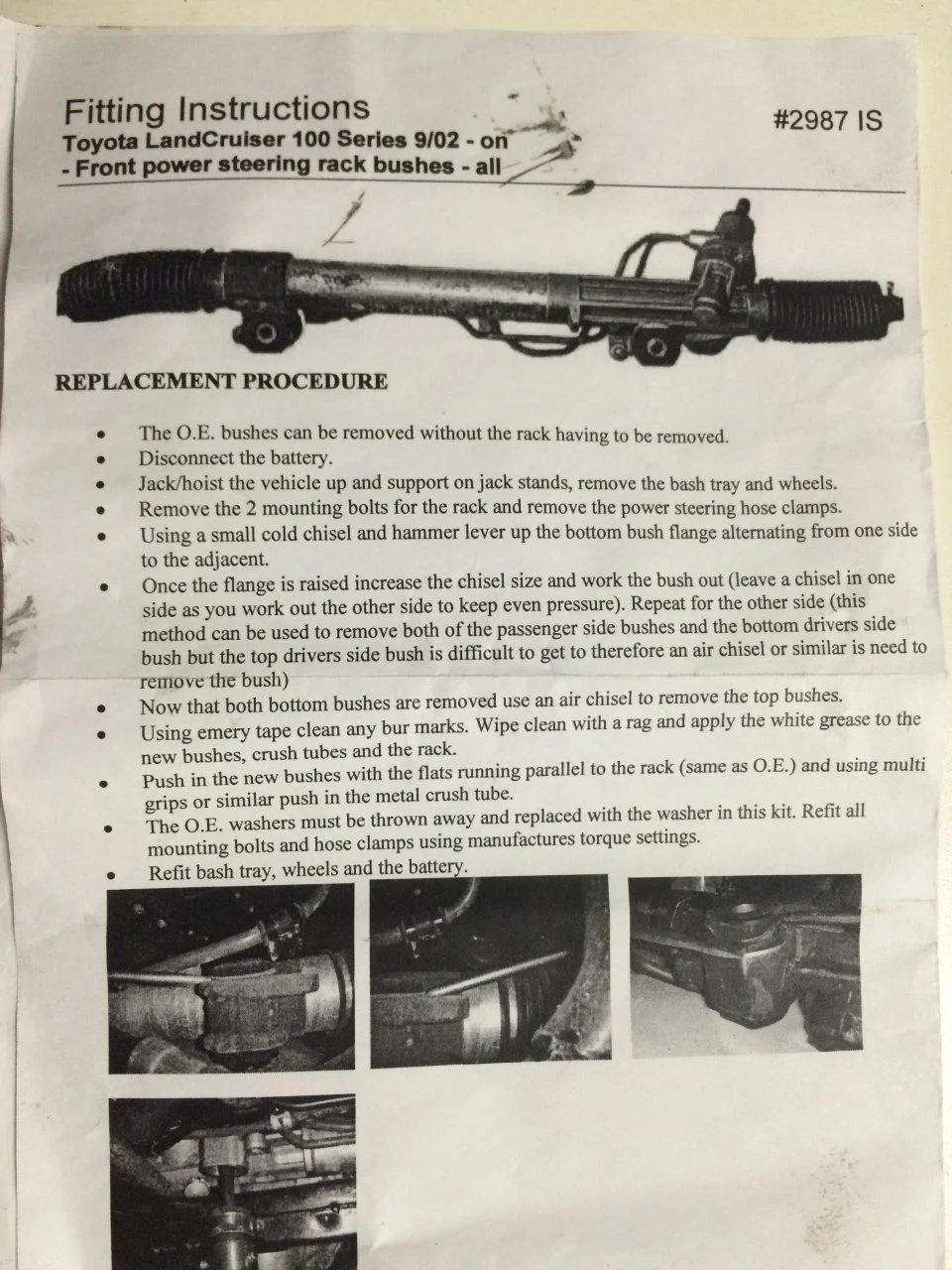 Steering mount bushings WhieLine instruction 03-07.webp