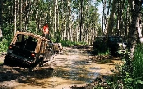 Three trucks stuck.webp