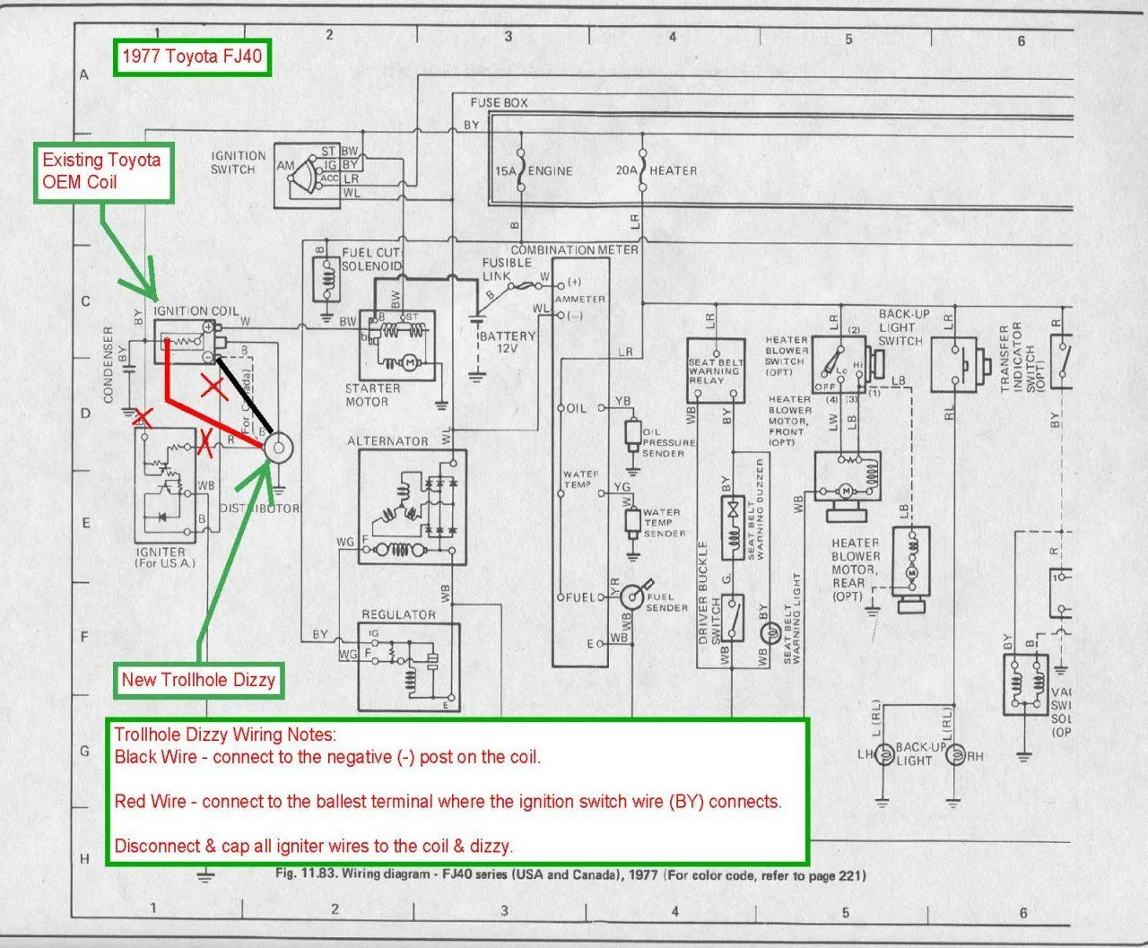 Trollhole Wiring Diagram Only - '77 OEM Coil.webp