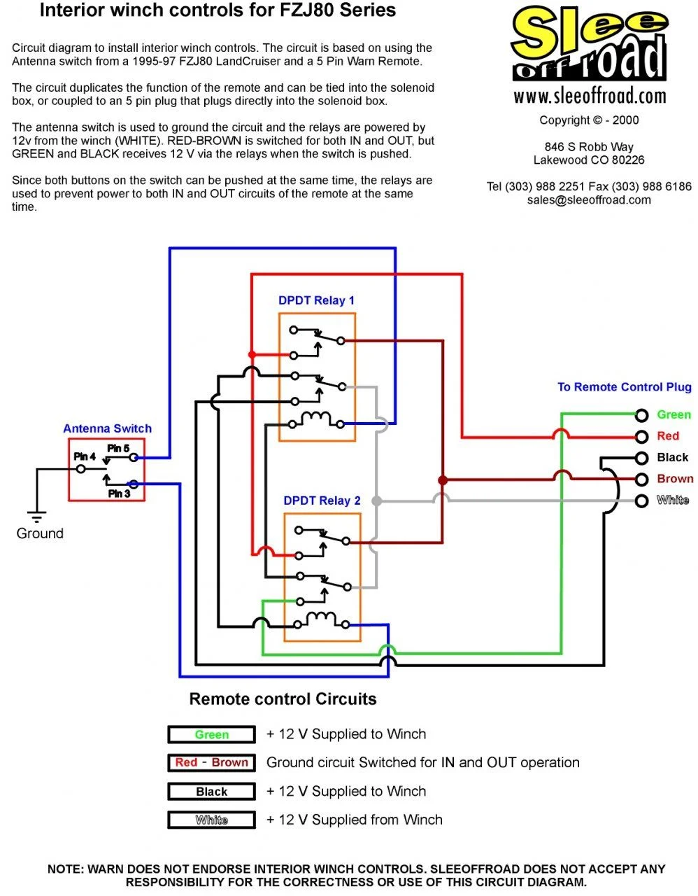 5 wire in cab winch control | IH8MUD Forum 2 x 12 wiring diagram 