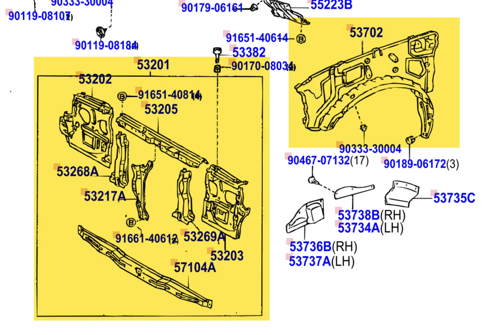 FJ80 Radiator Support.webp