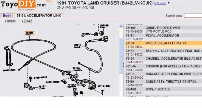 78180-90804 throttle cable BJ42.webp