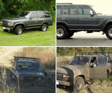 1989 FJ62 - A mix of early pics (shackle lift/33s/yakima)