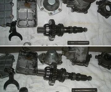 Transfer case disassembled