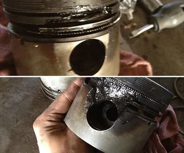 Cracked pistons