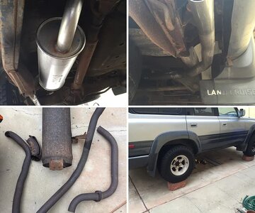 FJ80 exhaust