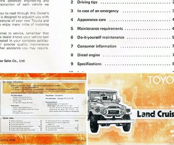 1978 Owner's Manual FJ40