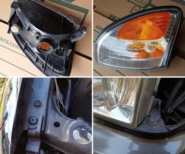 Depo Black 1 Piece Headlights