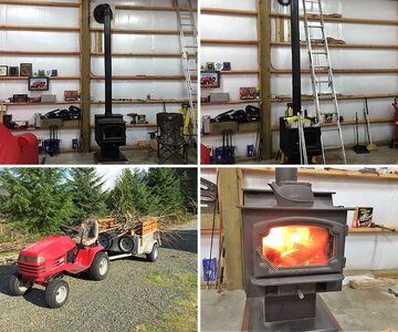 Shop wood stove install