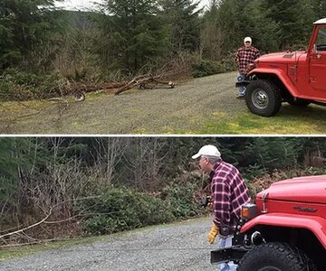 Tree winching with my FJ40