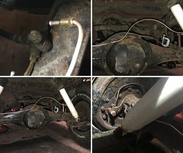 Rear brake line